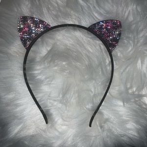 Rhinestone kitty headband